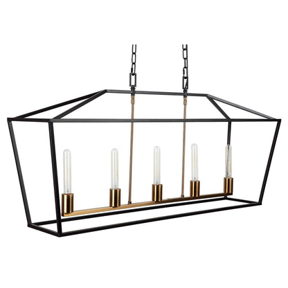 Morissette | Lantern Pendant Black (Large) - Mirra Interiors