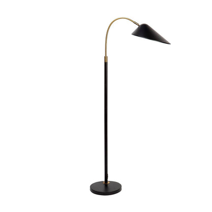 Kenna | Metal Floor Lamp Black & Brass - Mirra Interiors