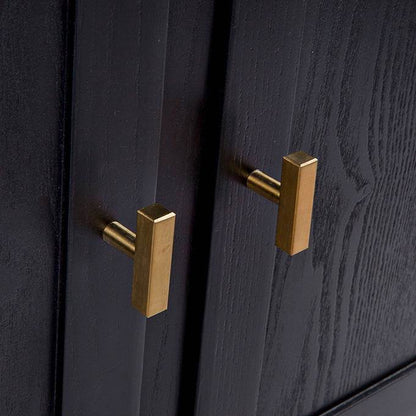 Trenton | 4 Door Curve Buffet Black - Mirra Interiors