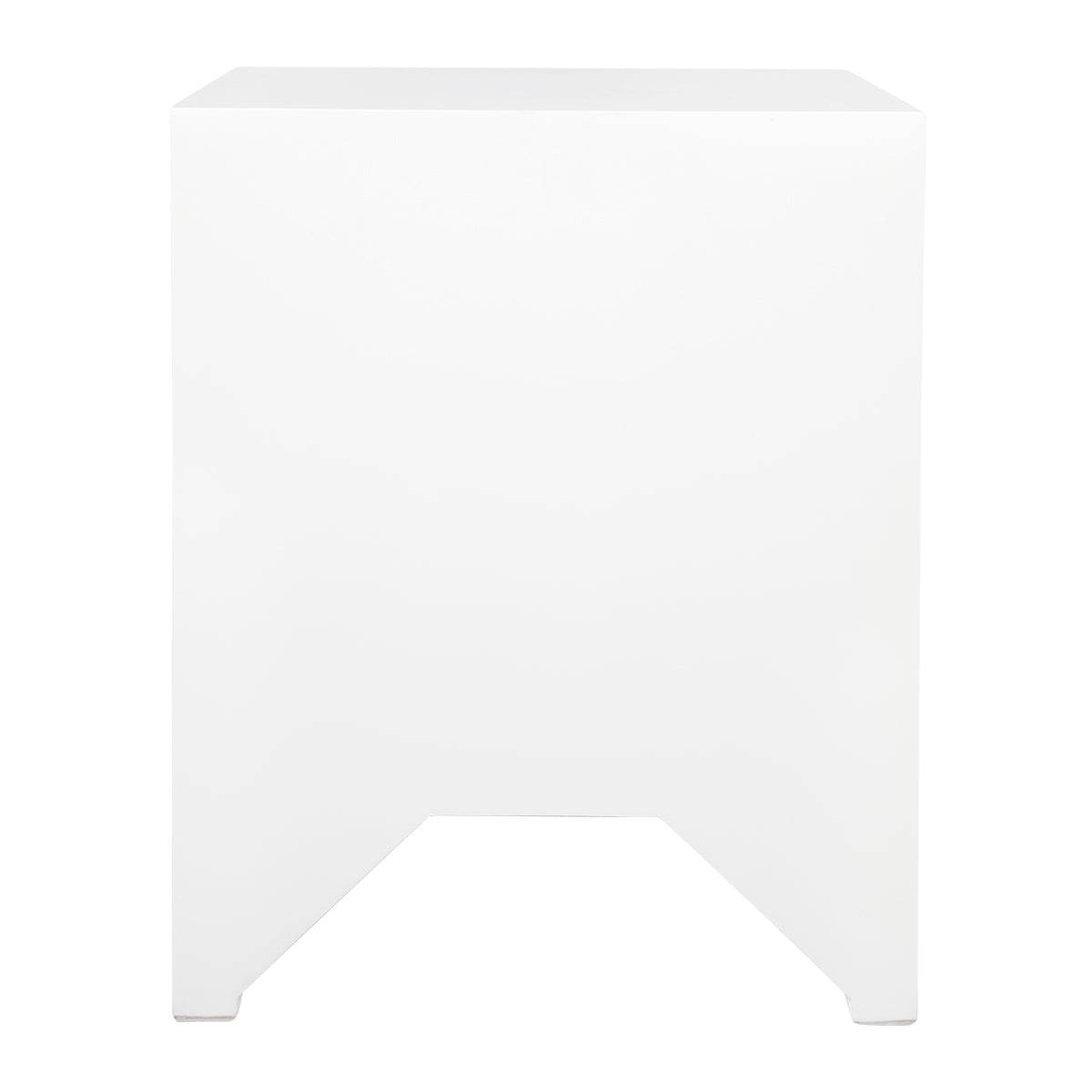 Adley | Fluted Bedside Table White (Small) - Mirra Interiors