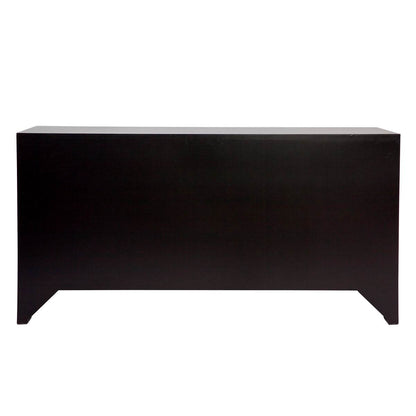 Adley | Fluted 6 Drawer Chest Black - Mirra Interiors