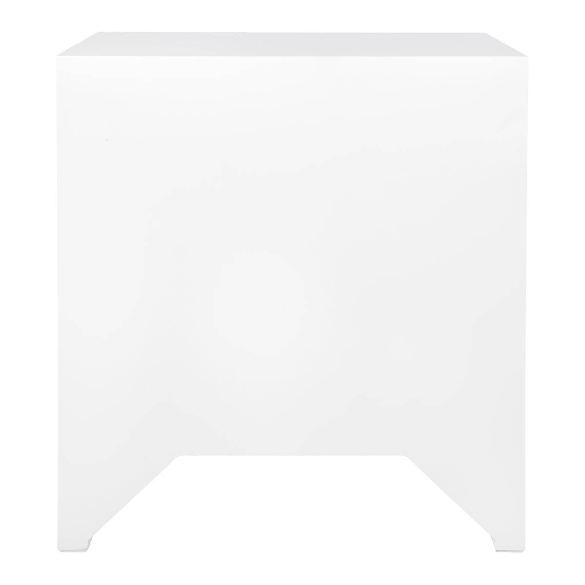 Adley | Fluted Bedside Table White (Large) - Mirra Interiors