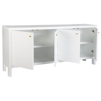 Adley | Fluted 4 Door Buffet White - Mirra Interiors