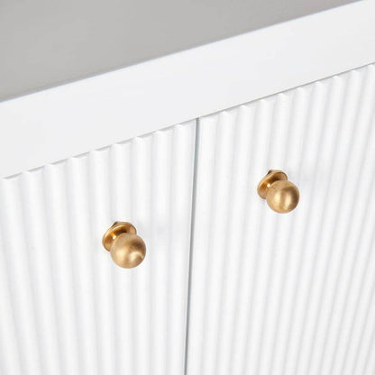 Adley | Fluted 4 Door Buffet White - Mirra Interiors