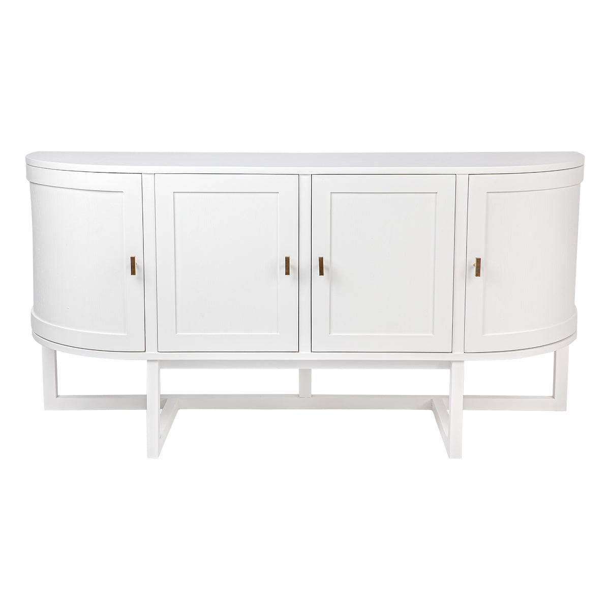 Trenton | 4 Door Curve Buffet White - Mirra Interiors