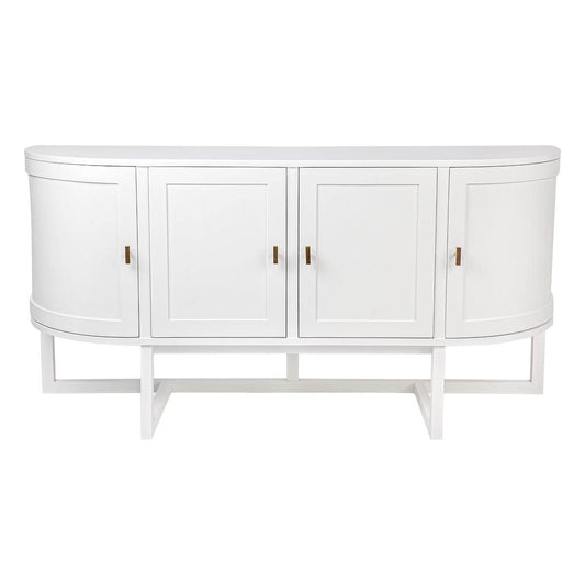 Trenton | 4 Door Curve Buffet White - Mirra Interiors