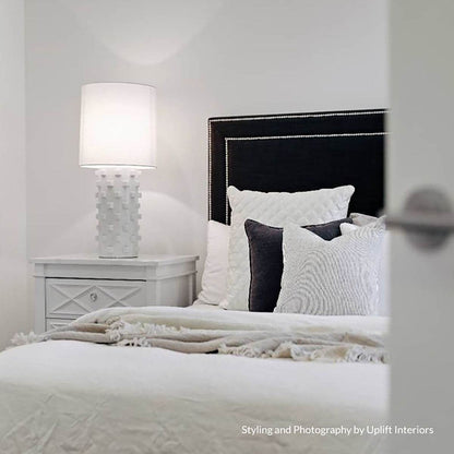 Hamden | Hamptons Bedside Table White (Large) - Mirra Interiors