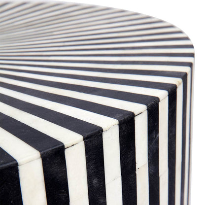 Marais | Bone Inlay Side Table Black - Mirra Interiors