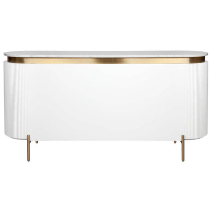 Dante | Marble Top Curve Buffet White - Mirra Interiors