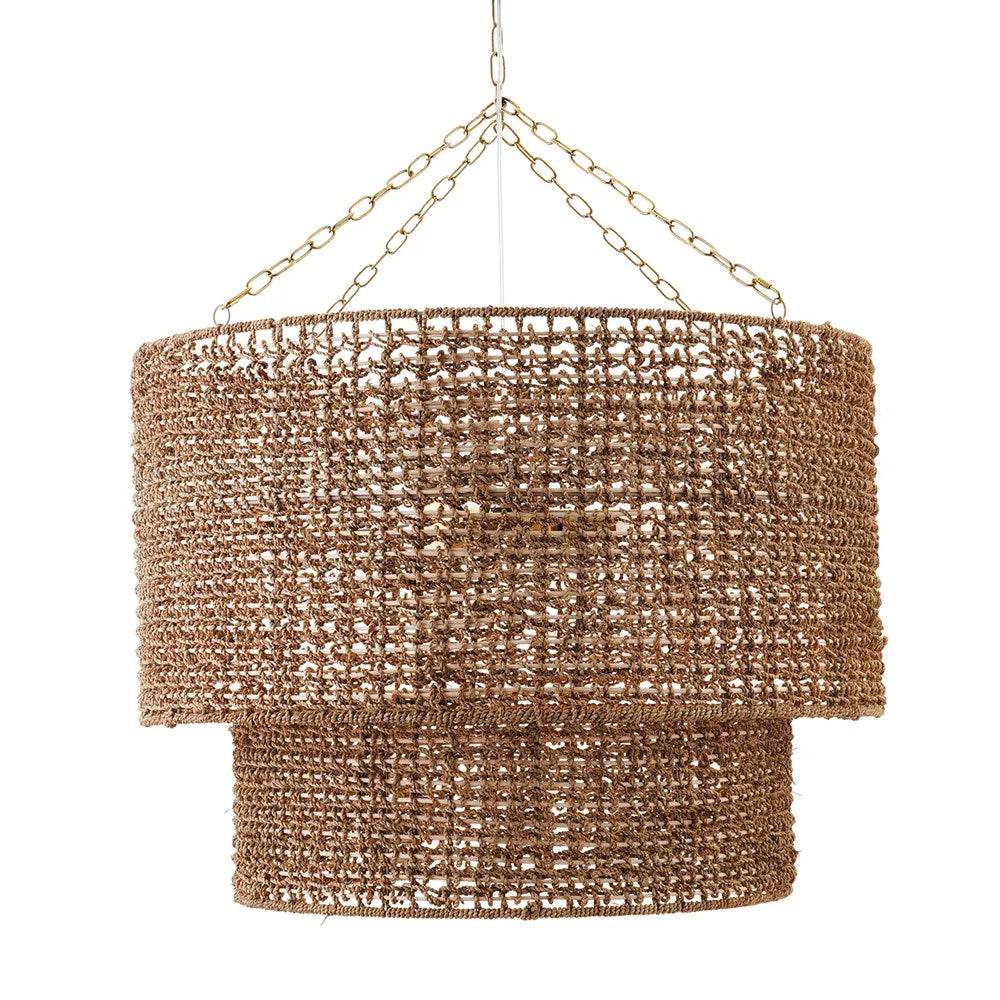 Noosa | Round Woven Rattan Pendant Natural - Mirra Interiors