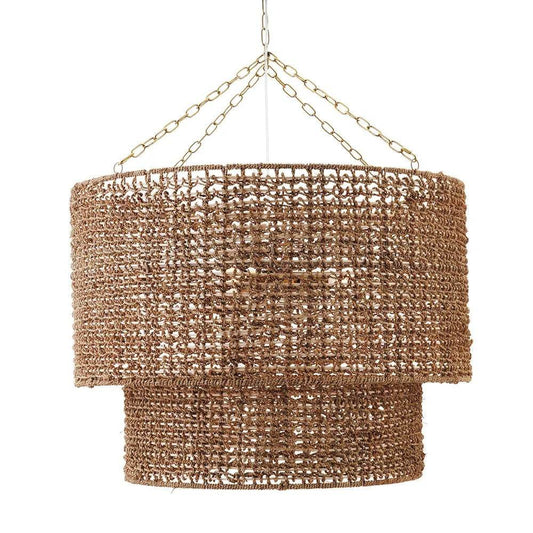 Noosa | Round Woven Rattan Pendant Natural - Mirra Interiors