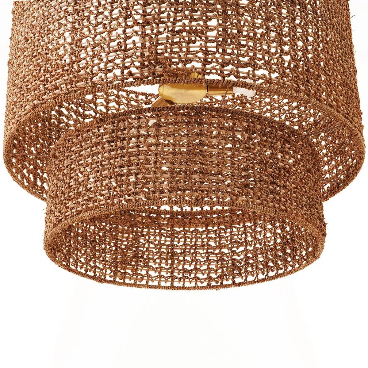 Noosa | Round Woven Rattan Pendant Natural - Mirra Interiors
