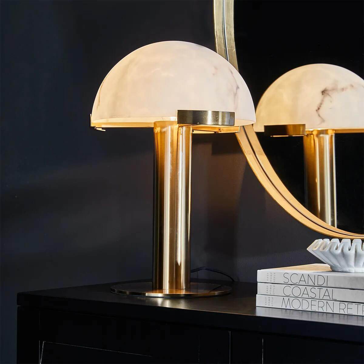 Mabe | Dome Table Lamp Brass - Mirra Interiors