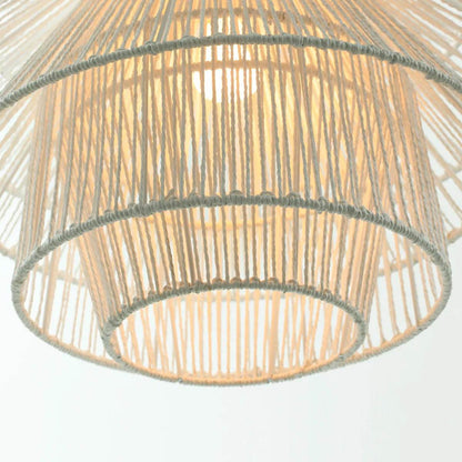 Soleil | Hand Woven Rope Pendant White - Mirra Interiors