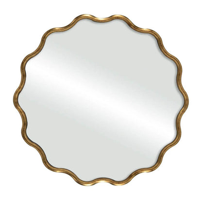 Estelle | Round Wall Mirror Antique Gold - Mirra Interiors
