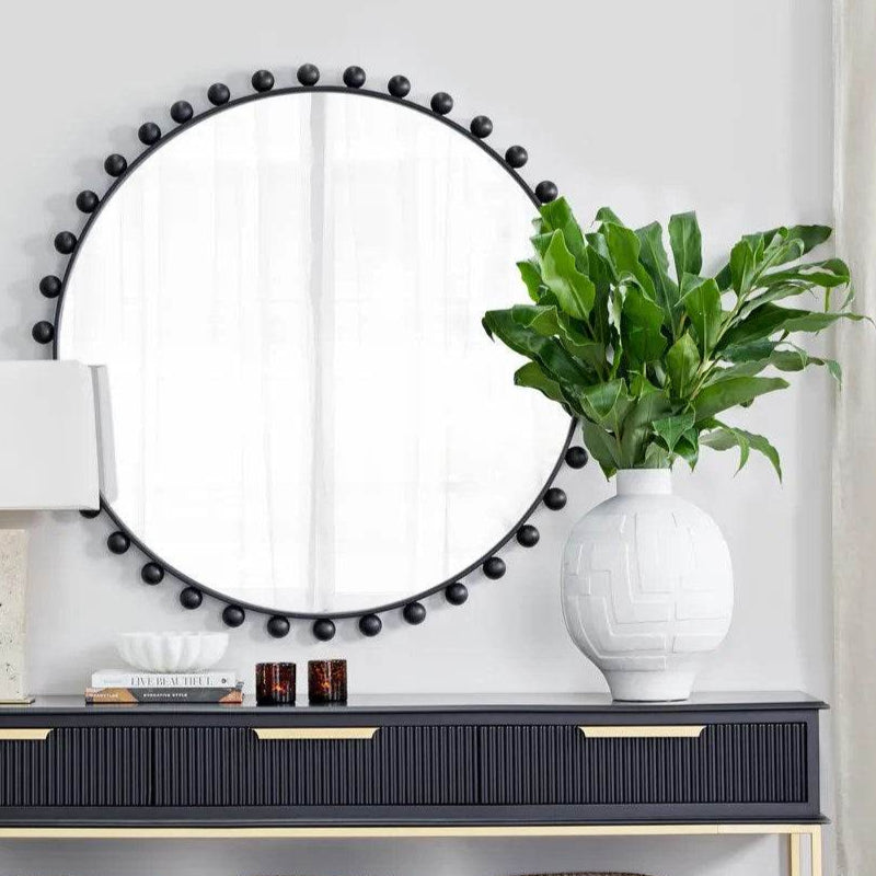 Berkley | Bold Round Wall Mirror Black - Mirra Interiors