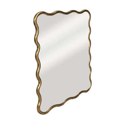 Estelle | Square Wall Mirror Antique Gold - Mirra Interiors