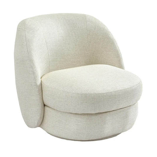 Audrey | Linen Swivel Chair Natural - Mirra Interiors