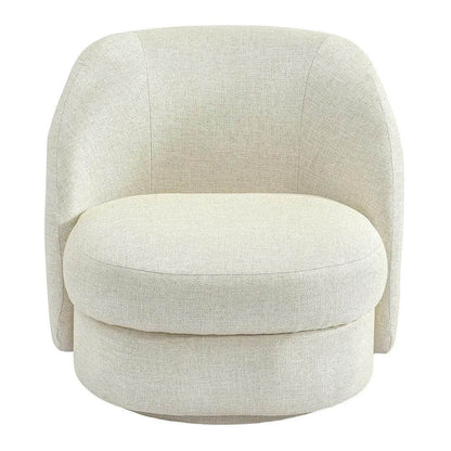 Audrey | Linen Swivel Chair Natural - Mirra Interiors