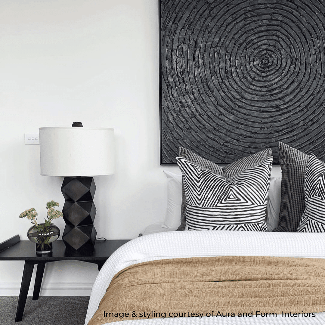 Bordeaux | Geometric Table Lamp Bronzed Black - Mirra Interiors