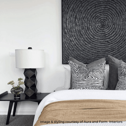 Bordeaux | Geometric Table Lamp Bronzed Black - Mirra Interiors