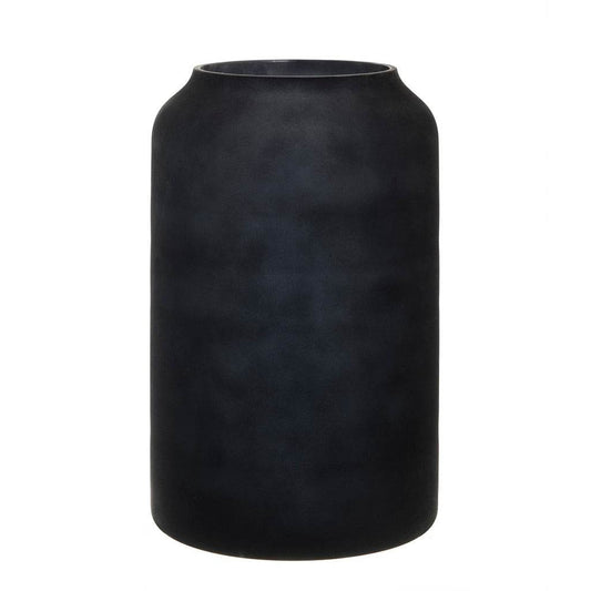 Zakkia Deco Glass Vase Frosted Black | Mirra Interiors