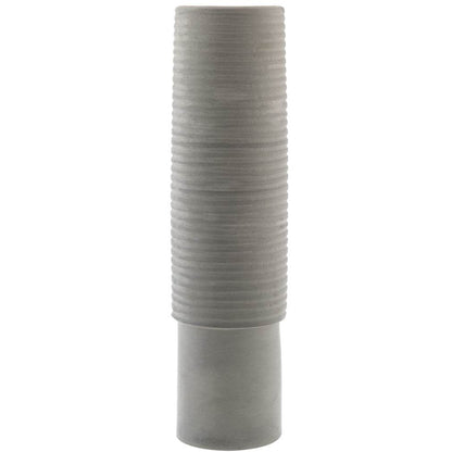 Carv | Ribbed Tall Vase Grey (Large) - Mirra Interiors