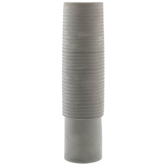 Carv | Ribbed Tall Vase Grey (Large) - Mirra Interiors