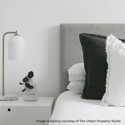 Eloise | Fringed Linen Cushion Ivory White - Mirra Interiors