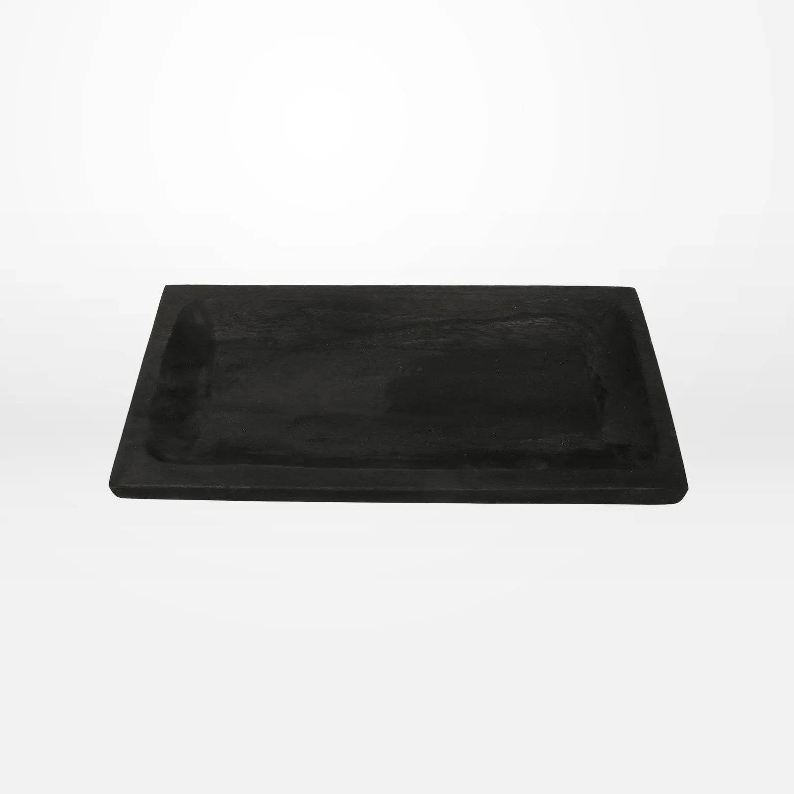 Simple | Decorative Timber Serving Tray Black - Mirra Interiors