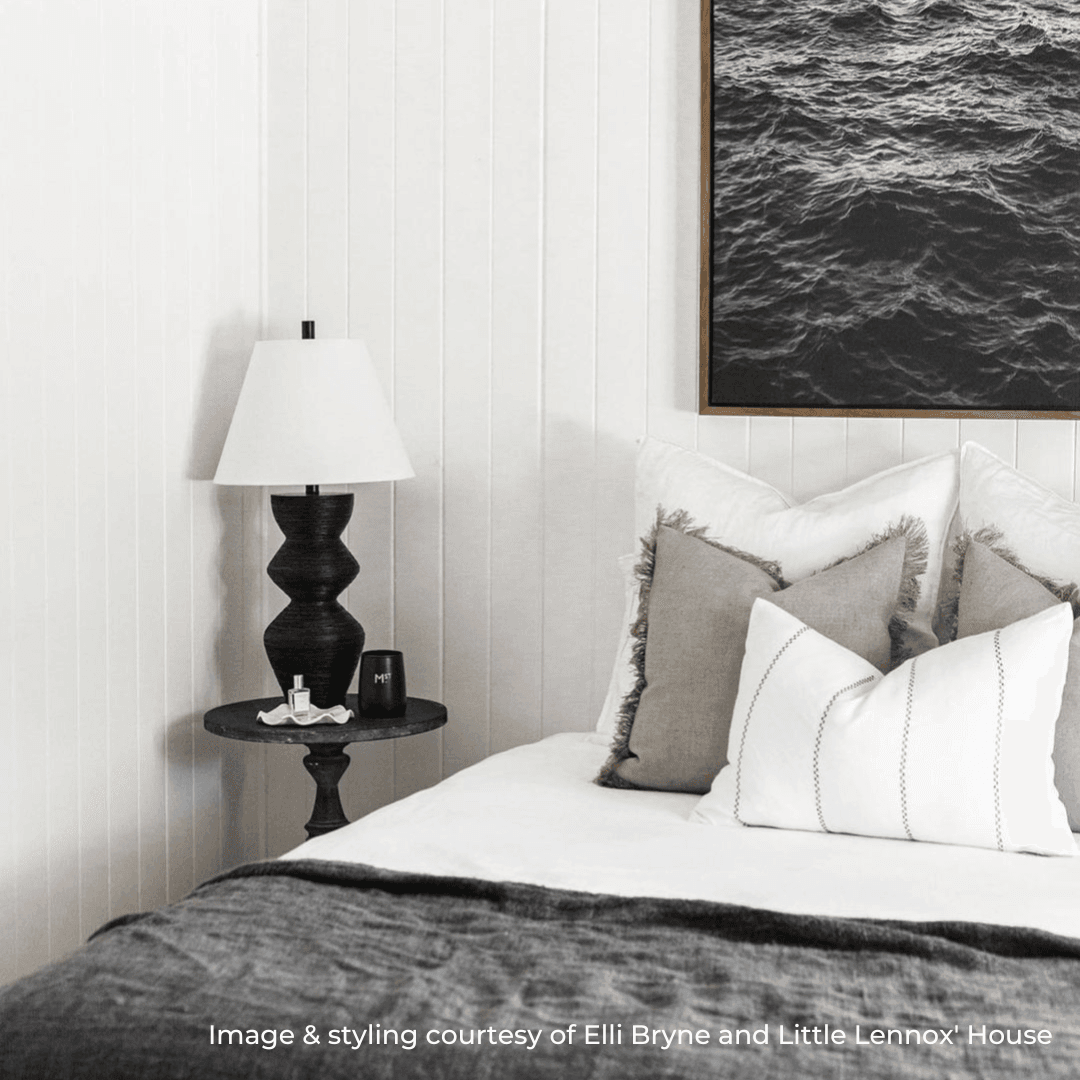 Belfast | Textured Table Lamp Black - Mirra Interiors