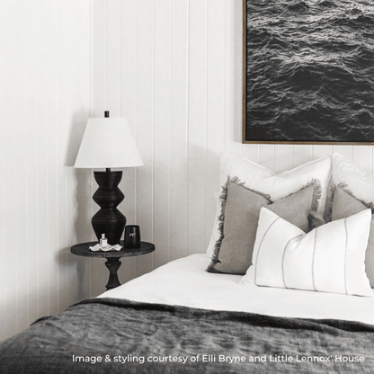 Belfast | Textured Table Lamp Black - Mirra Interiors
