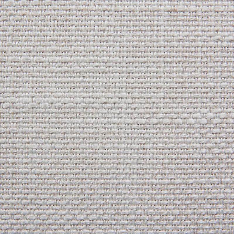 Hudson | Black Cross Leg Timber Upholstered Stool Natural Linen - Mirra Interiors