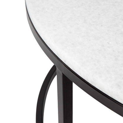 Cecilia | Nesting Stone Coffee Table Set Black - Mirra Interiors