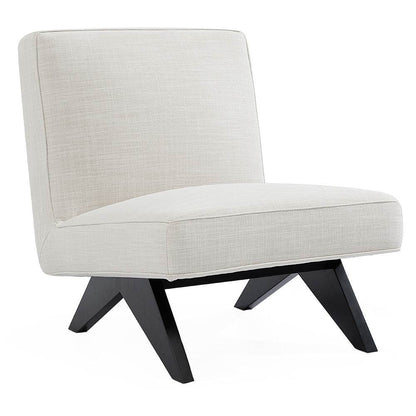 Marcus | Linen Slipper Chair Off White - Mirra Interiors