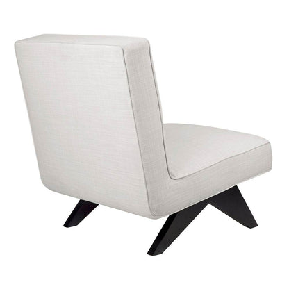 Marcus | Linen Slipper Chair Off White - Mirra Interiors
