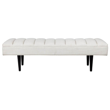 York | Linen Blend Bench Ottoman Natural Linen - Mirra Interiors