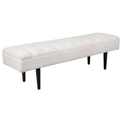 York | Linen Blend Bench Ottoman Natural Linen - Mirra Interiors