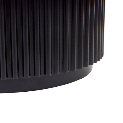 Nereus | Fluted Round Side Table Black - Mirra Interiors