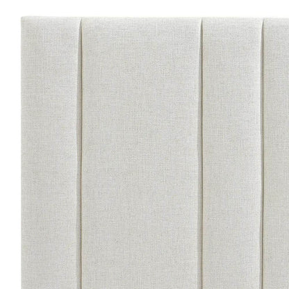 Braxton | Panelled Linen Bedhead Natural (Queen) - Mirra Interiors