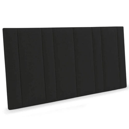 Braxton | Panelled Linen Bedhead Black (Queen) - Mirra Interiors