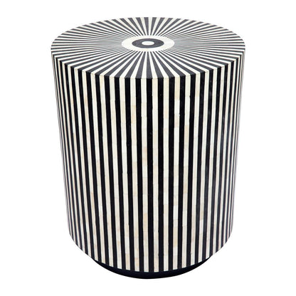 Marais | Bone Inlay Side Table Black - Mirra Interiors