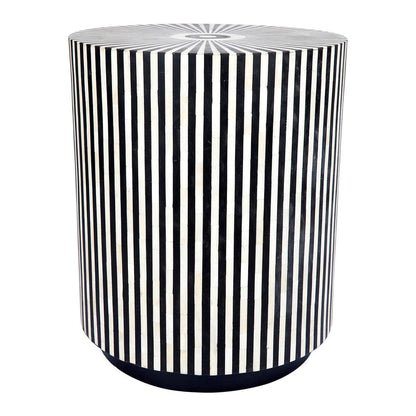 Marais | Bone Inlay Side Table Black - Mirra Interiors