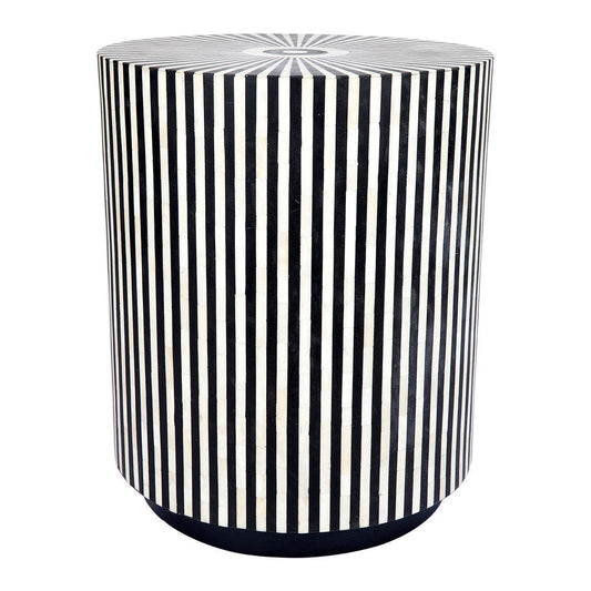 Marais | Bone Inlay Side Table Black - Mirra Interiors