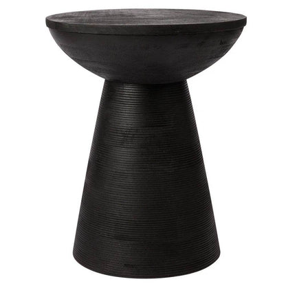 Cancun | Timber Side Table Black - Mirra Interiors