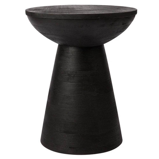 Cancun | Timber Side Table Black - Mirra Interiors