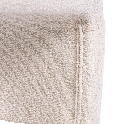 Everest | Boucle Bench Ottoman White - Mirra Interiors