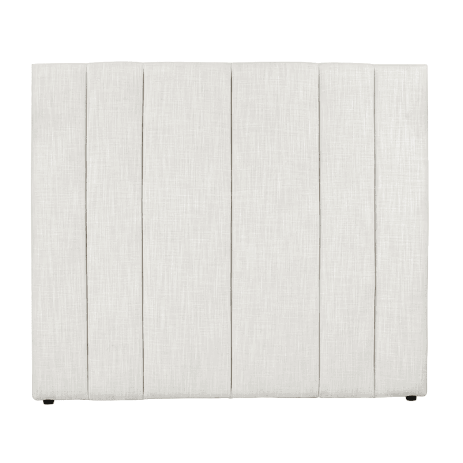 Siloh | Linen Panelled Bedhead Off-White (Queen) - Mirra Interiors