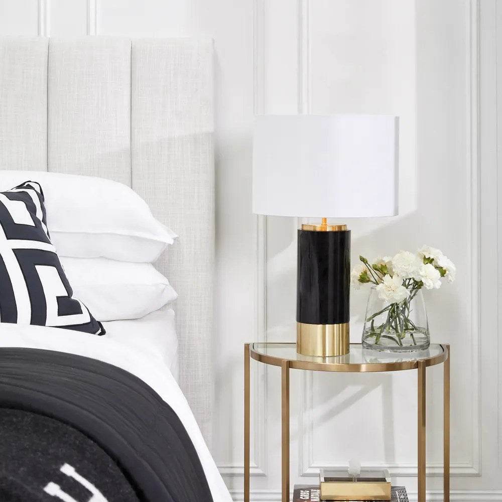 Siloh | Linen Panelled Bedhead Off-White (Queen) - Mirra Interiors