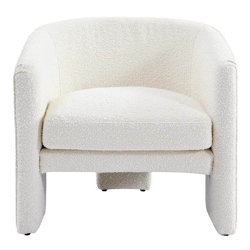 Kendall | Boucle Occasional Chair White - Mirra Interiors